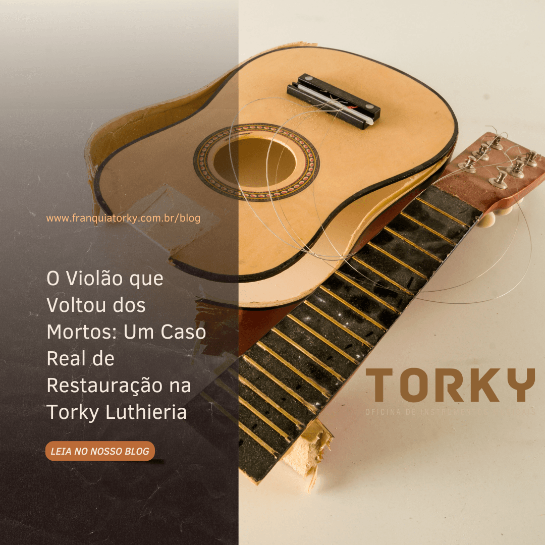 Case de restauração de violão danificado